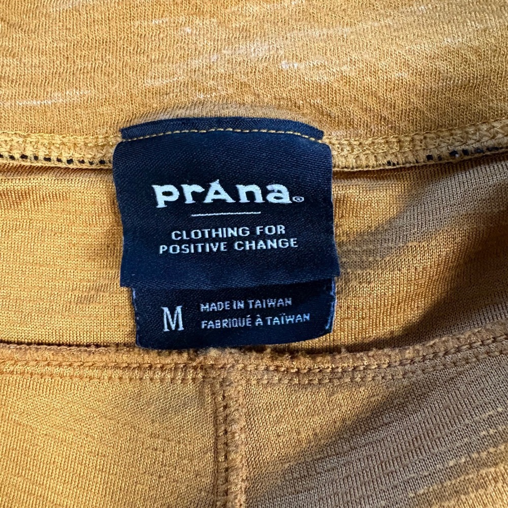 Prana Wide Leg Yoga Pants Mustard Yellow Ochre Size M, MSRP $89 - Picture 2 of 10